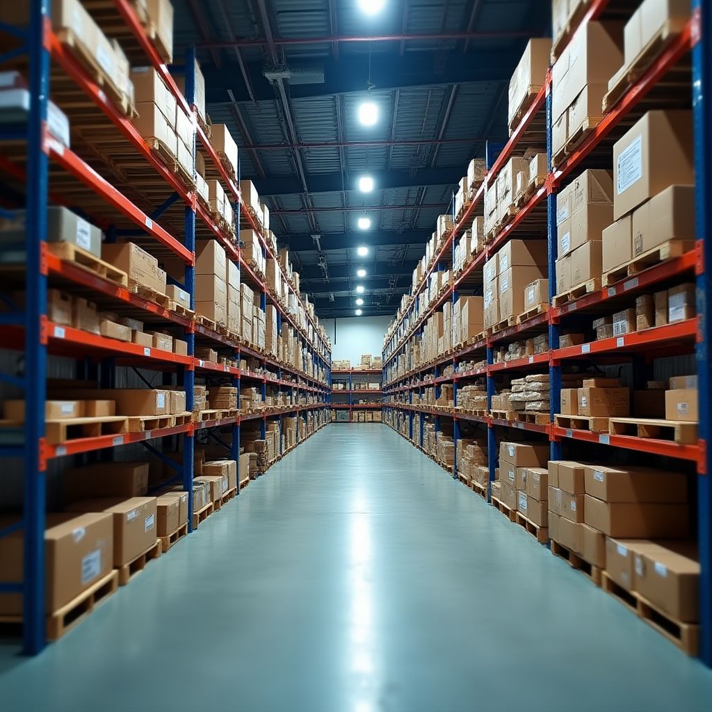 Sistema de gestión de inventario automotriz con repuestos organizados